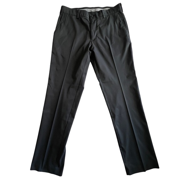 Pro Tour Golf Pants‎ 32x30 Black Flat Front Moisture Wicking Athleisure Light - Picture 1 of 7